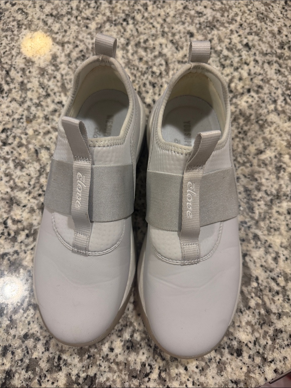 Glove White Slip-On Athletic Sneakers for Women